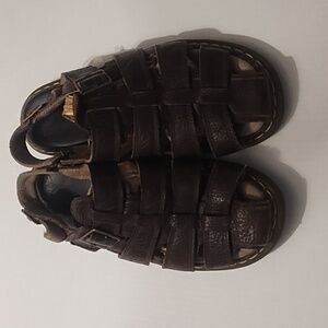 Vintage Dr Doc Martens Sandals Mens 13 Air Wair Fisherman Brown Leather